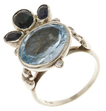 Large Last Drop Ring with stones