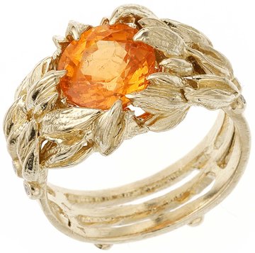 Grand Lumo Ring with mandarin garnet - unique piece