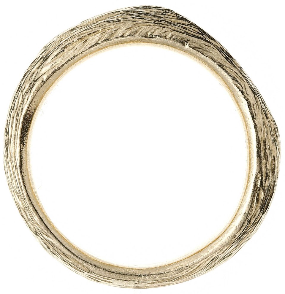 Pánský snubní prsten se strukturou oblý