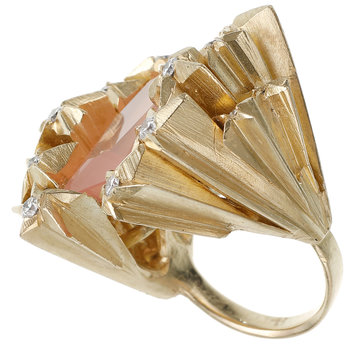 Sadalsuud Ring with Rose Quartz - unique piece