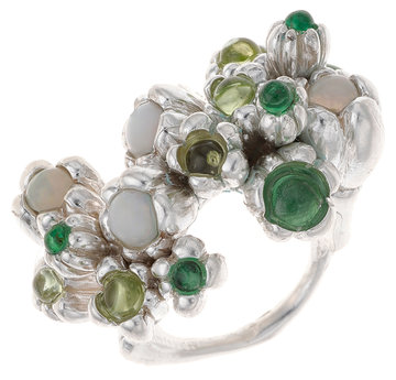 Green Bouquet Ring - unique piece