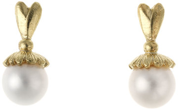 Heart with Pearl Earrings