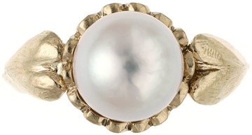 Prsten velká perla (Au)