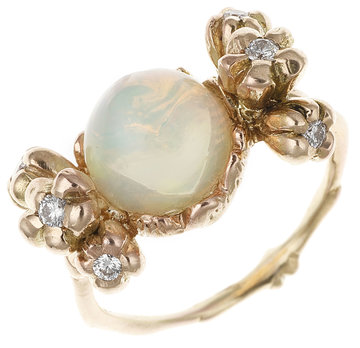 Blossom Ring with Opal