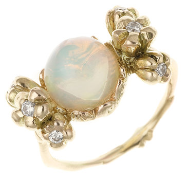 Blossom Ring with Opal