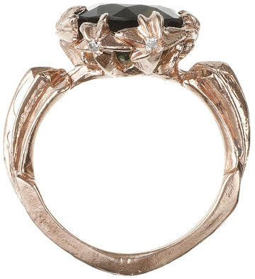 Star Ring with Moldavite