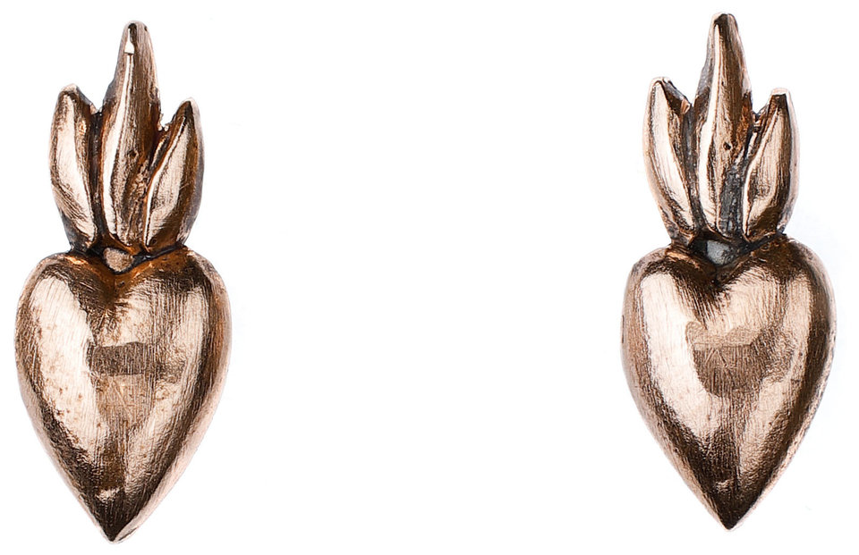 Mini Sacred Heart Earrings