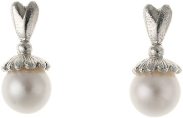 Heart with Pearl Earrings