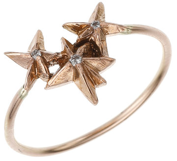 Constellation ring with diamonds