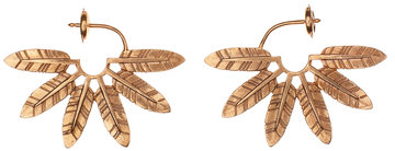 Feather fan earrings